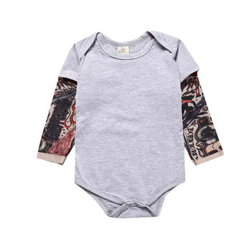 Tattoos Print Rock 6M-24M Cotton Infant Long Sleeve Bodysuit