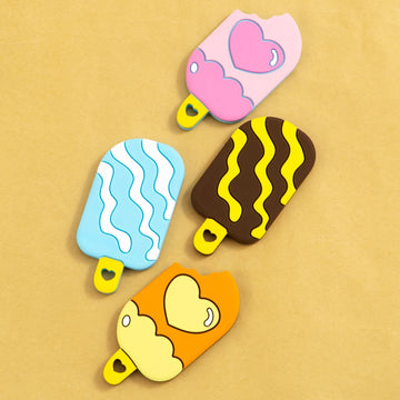 BPA Free Cartoon Ice Cream Shape Baby Teether Toy