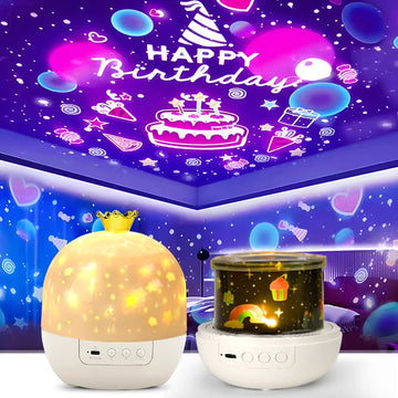 Children's Birthday Star Light Projection Night Lamp