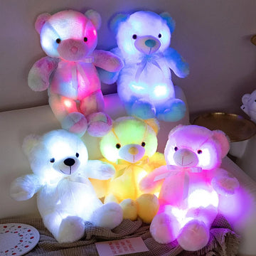 Cute Colorful Glowing Bear Plush Toy