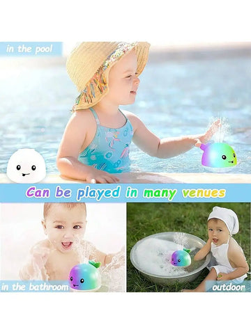 Baby Light Up Whale Sprinkler Shower Toys