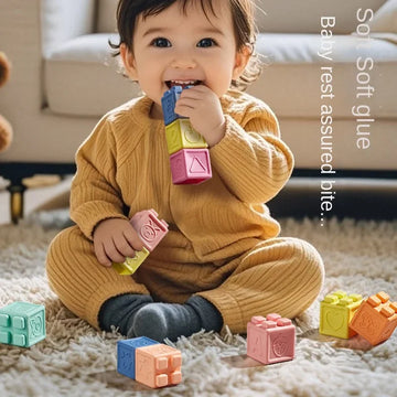 Baby Learning Silicone Building Block Set